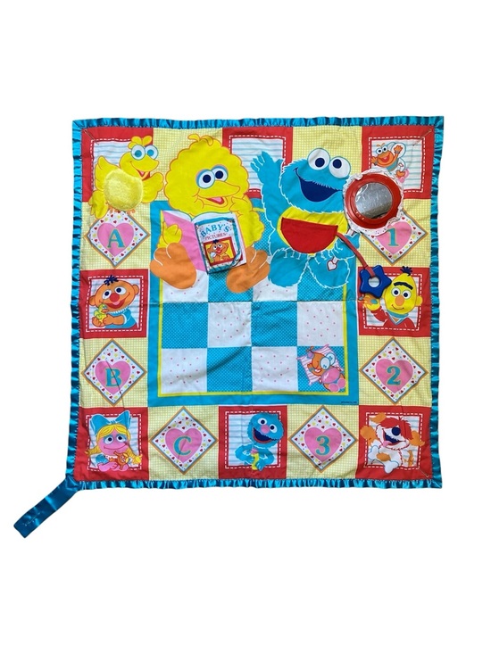 Sesame Street Other - 80s Vintage Sesame Street Baby Play Mat Blanket 1989 Muppets Playskool Fold N Go